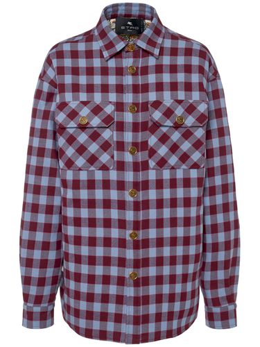 Cotton Poplin Shirt Jacket W/ Pockets - ETRO - Modalova