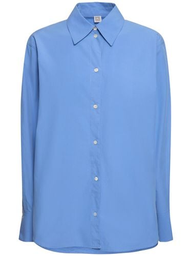 Kimono Sleeve Cotton Poplin Shirt - TOTEME - Modalova