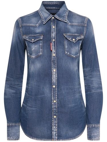 Classic Stretch Denim Western Shirt - DSQUARED2 - Modalova