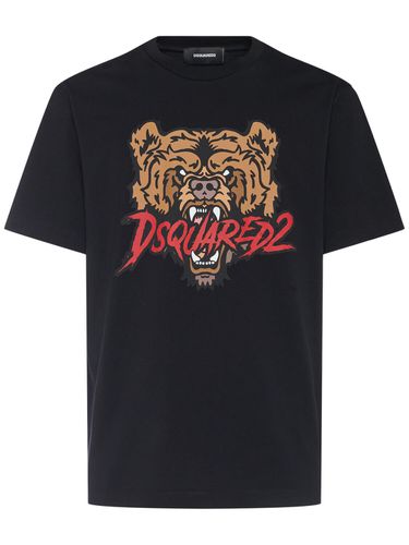 Camiseta De Algodón Estampado - DSQUARED2 - Modalova