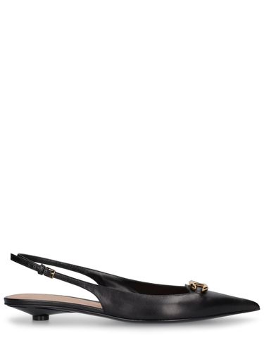 Mm Moon Logo Leather Slingback Sandals - VALENTINO GARAVANI - Modalova