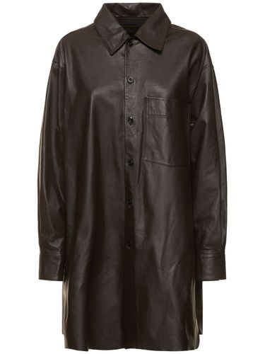 Loose Fit Leather Overshirt - LEMAIRE - Modalova