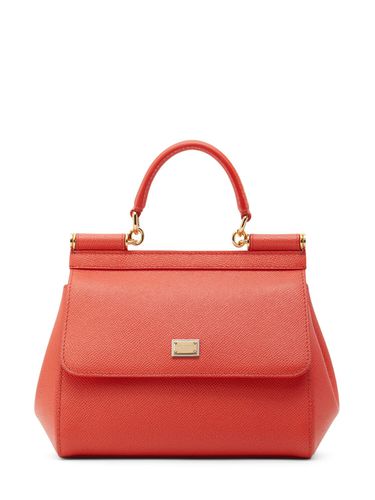 Bolso Pequeño Sicily De Piel Dauphine - DOLCE & GABBANA - Modalova