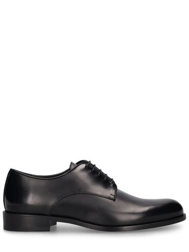 Leather Lace-up Shoes - GIORGIO ARMANI - Modalova