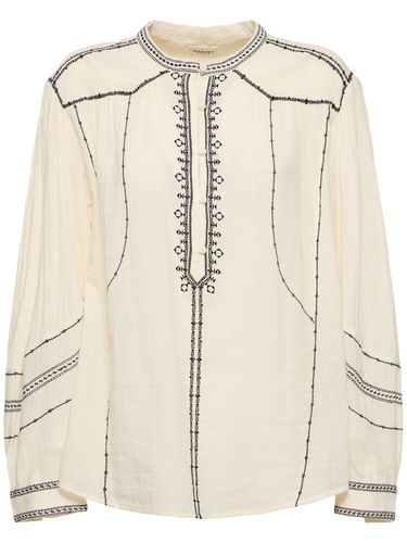 Pelson Embroidered Cotton Shirt - MARANT ETOILE - Modalova