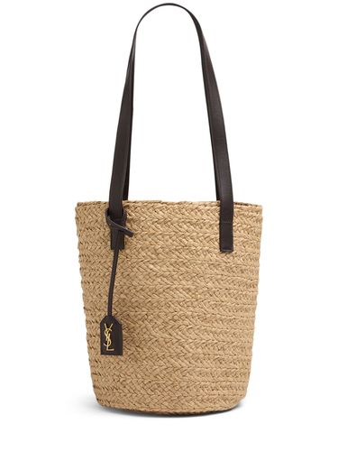 Bolso De Hombro Panier Rafia - SAINT LAURENT - Modalova