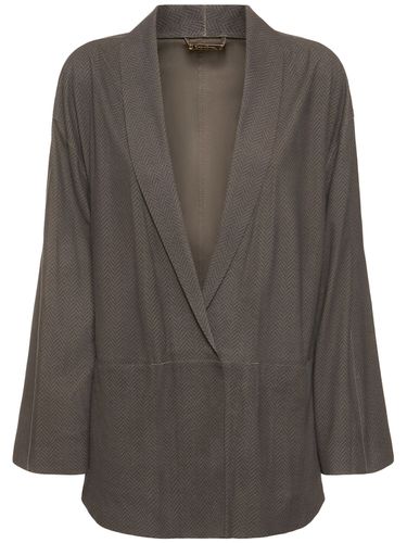 Chaqueta De Ante - GIORGIO ARMANI - Modalova