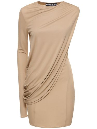 Draped Viscose Jersey Mini Dress - ANDREADAMO - Modalova