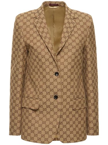 Blazer Aus Gg-canvas - GUCCI - Modalova