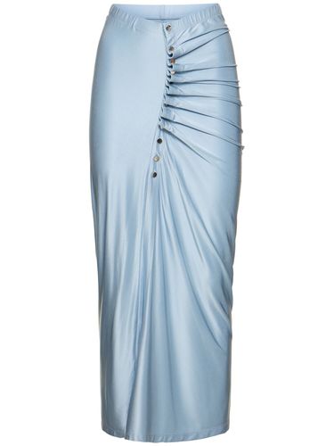 Draped Jersey Midi Skirt - RABANNE - Modalova