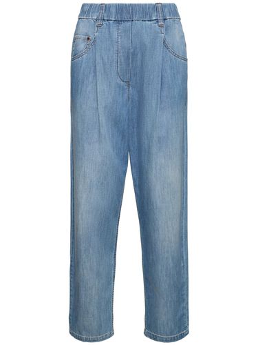 Light Denim Wide Jeans - BRUNELLO CUCINELLI - Modalova