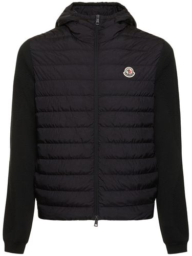 Piumino Cardigan In Nylon Con Zip - MONCLER - Modalova