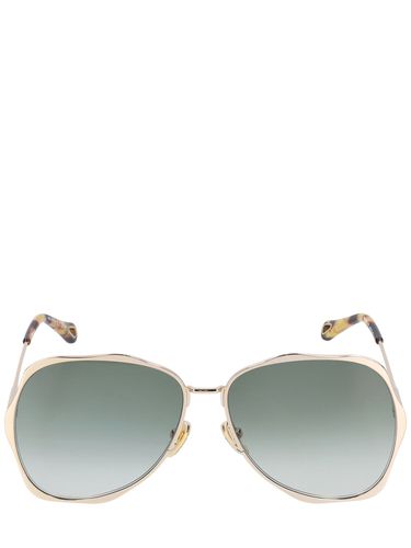 Ovale, Oversized Metall-sonnenbrille - CHLOÉ - Modalova