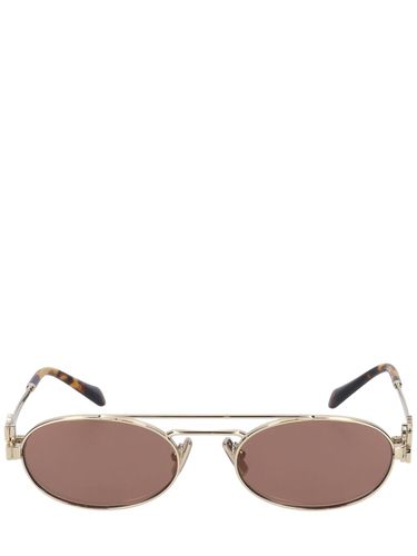 Round Metal Sunglasses - MIU MIU - Modalova