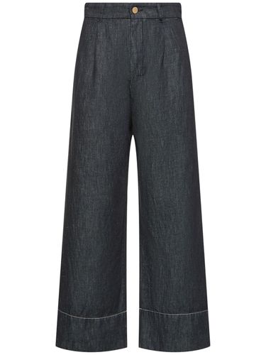 Pantalones De Denim De Algodón Y Lino - 'S MAX MARA - Modalova