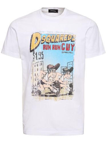 Camiseta De Algodón Estampada - DSQUARED2 - Modalova