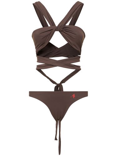 Lycra Wraparound Swimsuit - THE ATTICO - Modalova