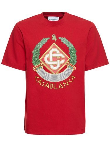 T-shirt Mit Druck „casa Crest“ - CASABLANCA - Modalova