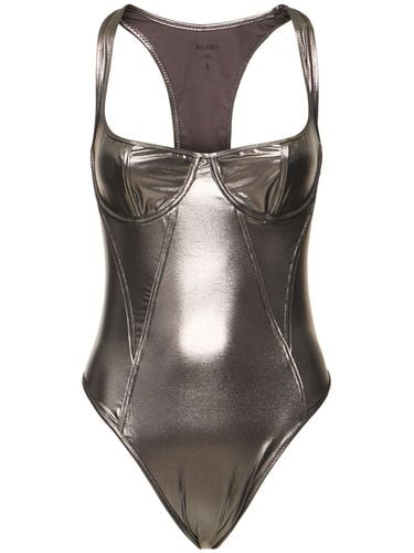 Metallic Lycra One Piece Swimsuit - THE ATTICO - Modalova