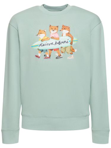 Surfing Foxes Comfort Sweatshirt - MAISON KITSUNÉ - Modalova