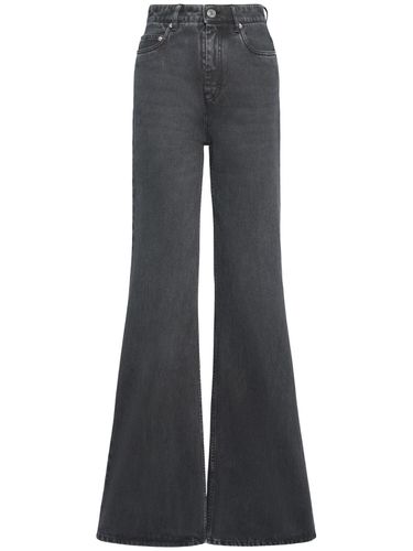 High Rise Wide Cotton Jeans - AMI PARIS - Modalova