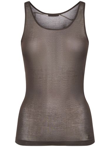 Tank Top Trasparente In Misto Cotone - AMI PARIS - Modalova