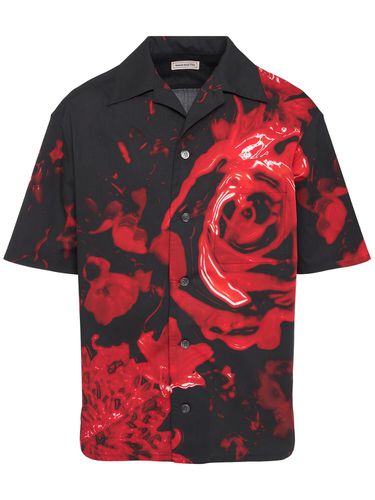 Camisa De Algodón Con Estampado - ALEXANDER MCQUEEN - Modalova