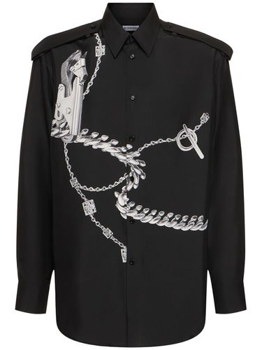 Printed Silk Shirt - BURBERRY - Modalova