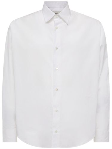 Camicia Boxy Fit In Cotone - AMI PARIS - Modalova