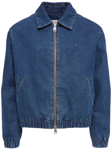 Blazer Aus Denim Mit Reißverschluss „adc“ - AMI PARIS - Modalova