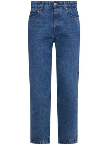 Jeans Tapered Fit In Denim Di Cotone - AMI PARIS - Modalova