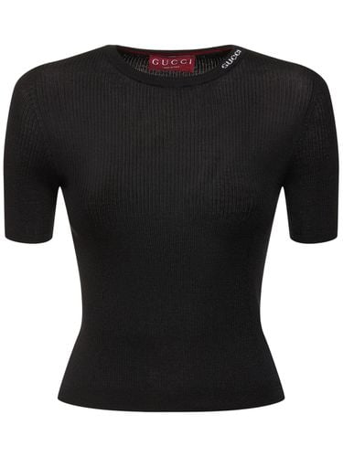 Extra Fine Wool Blend Top - GUCCI - Modalova