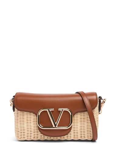 Bolso Locò De Paja Y Piel - VALENTINO GARAVANI - Modalova