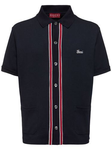 Polo In Cotone Con Logo - GUCCI - Modalova