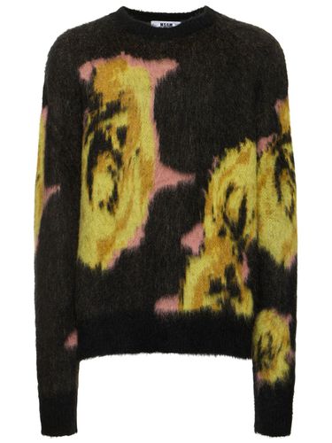 Strickpullover Mit Gebürstetem Makropixel-muster - MSGM - Modalova