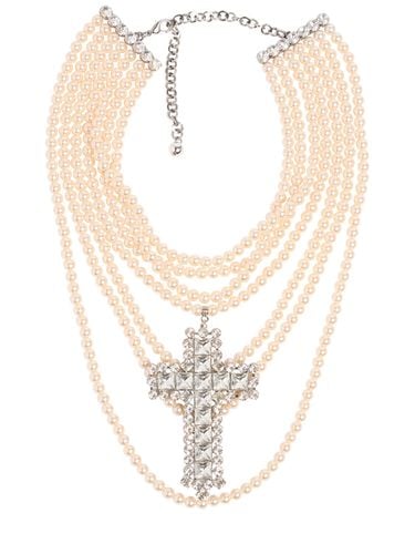 Multi-strand Faux Cross Necklace - ALESSANDRA RICH - Modalova