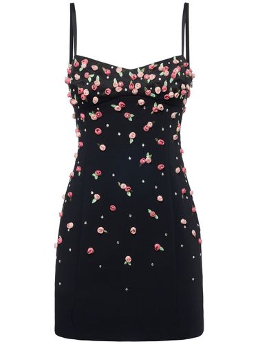 Vestido Corto De Cady Bordado - BLUMARINE - Modalova