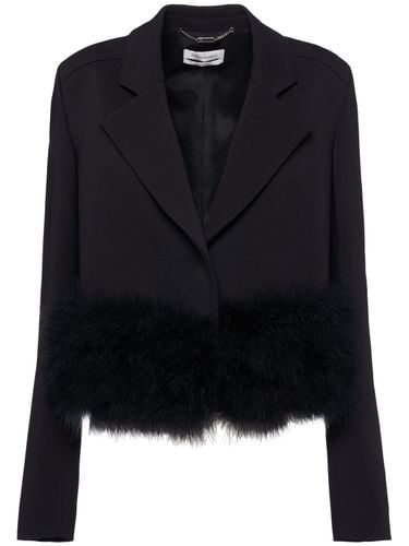 Sable-blazer Mit Federn - BLUMARINE - Modalova