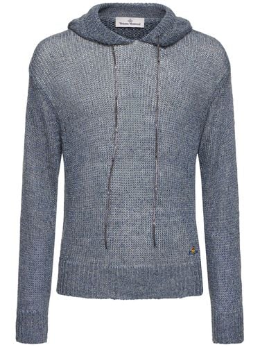 Linen Tweed Knit Hoodie - VIVIENNE WESTWOOD - Modalova