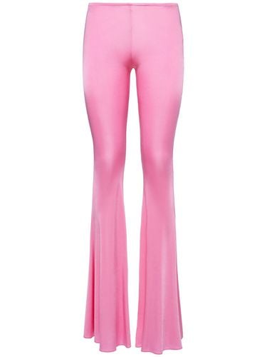 Shiny Viscose Jersey Flared Pants - GIUSEPPE DI MORABITO - Modalova