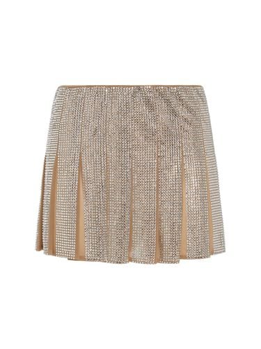 Embellished Pleated Mini Skirt - GIUSEPPE DI MORABITO - Modalova