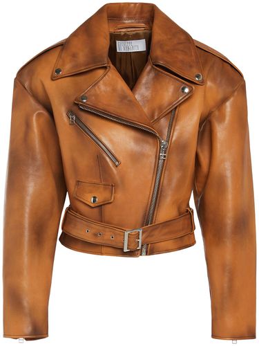 Leather Biker Jacket - GIUSEPPE DI MORABITO - Modalova