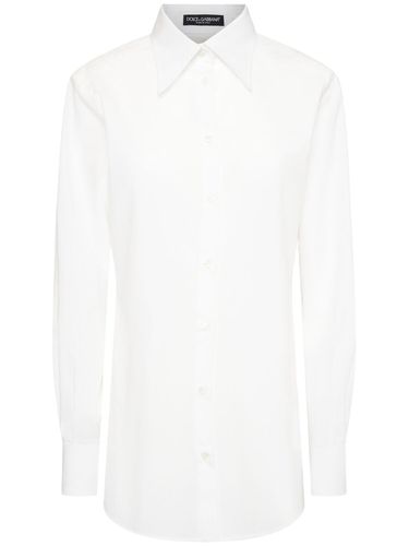 Cotton Poplin Shirt - DOLCE & GABBANA - Modalova