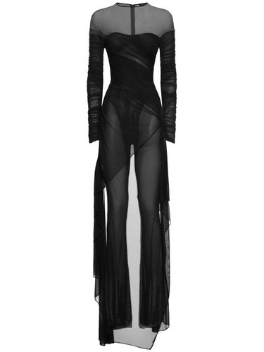 Jumpsuit De Malla Con Manga Larga - MUGLER - Modalova