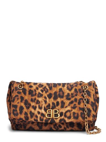 Borsa Media Monaco Con Stampa Leopardo E Catena - BALENCIAGA - Modalova