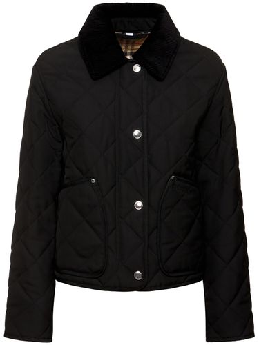 Chaqueta Corta De Nylon Pespunteado - BURBERRY - Modalova