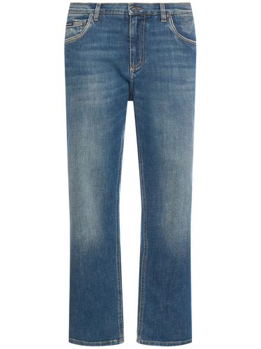 Washed Stretch Denim Jeans - DOLCE & GABBANA - Modalova