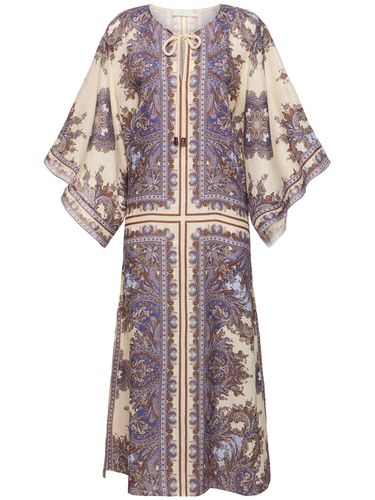 Ottie Printed Linen Midi Caftan Dress - ZIMMERMANN - Modalova