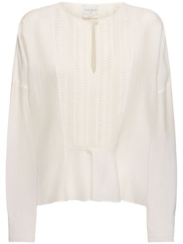 Camicia In Voile Con Plastron - FORTE_FORTE - Modalova