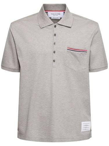 Polo De Algodón Piqué - THOM BROWNE - Modalova